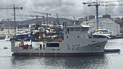 Das Taucherunterstützungsschiff "Proserpina" wurde im Hafen von Vigo zu Wasser gelassen.