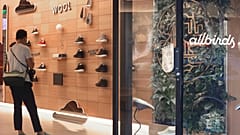 FILE. The entrance of an Allbirds shop in San Francisco, California, Oct. 2019