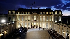 A view of the presidential Élysée Palace's courtyard in Paris, 16 February, 2024