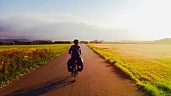 Mit dem Fahrrad auf dem Jakobsweg