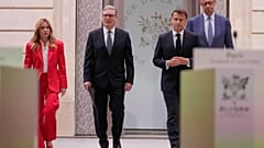 Meloni, Starmer, Macron y Merz.