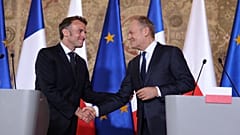 Emmanuel Macron und Donald Tusk in Danzig, 20. April 2026