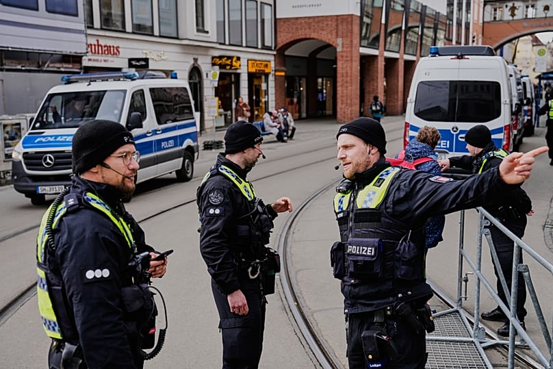 Police officers are guarding a street in Munich, 13 February, 2026