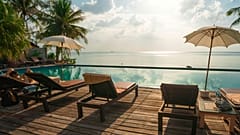 Infinity-Pool eines Hotels auf Ko Pha-ngan in Thailand
