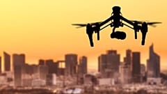 Commercial drones, illustration of an article discussing how shared infrastructure enables high-value drone operations.