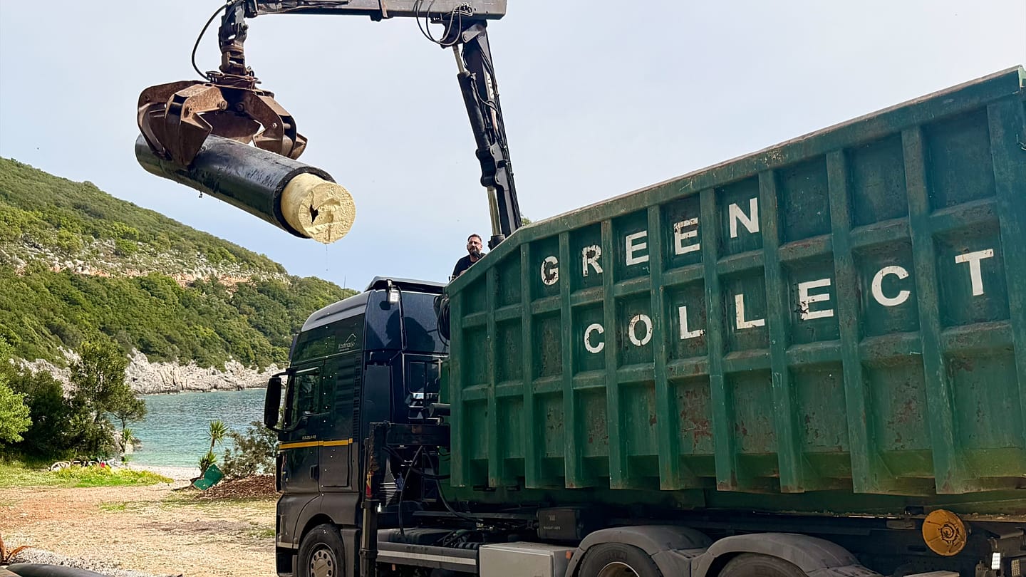 ‘Abandoned fish farms everywhere’: Greek island grapples with debris polluting the Ionian Sea