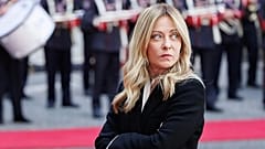 İtalya Başbakanı Giorgia Meloni, Roma'daki Palazzo Chigi'de (Başbakanlık Konutu), 16 Nisan 2026.