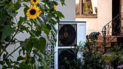 A heat pump is installed at a house in Frankfurt, Germany, Thursday, Sept. 7, 2023.