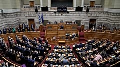 Lawmakers in the Greek parliament in Athens, 5 March, 2025