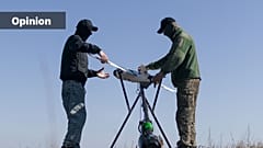 Soldiers of the 127th Separate Territorial Brigade launch a drone to search for Russian attack drones at the front line in the Kharkiv region Friday, March 13, 2026.