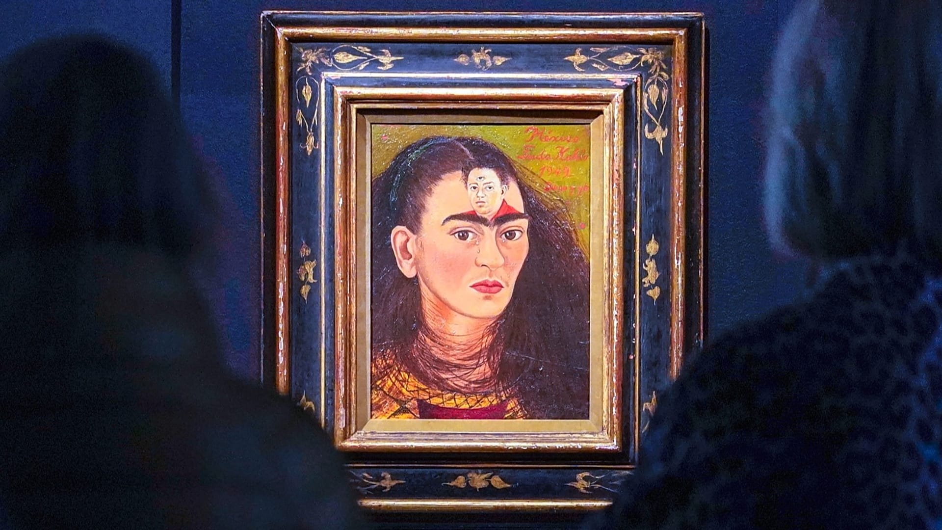 Frida Kahlo „Diego y yo” („Diego and I”) a Sotheby's aukciósházban, New York, 2021. november.