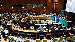 يرأس الأمين العام للأمم المتحدة أنطونيو غوتيريش قمة المناخ، يوم الأربعاء 24 سبتمبر/أيلول 2025، في مقر الأمم المتحدة. (صورة من وكالة أسوشييتد برس/يوكي إيوامورا)