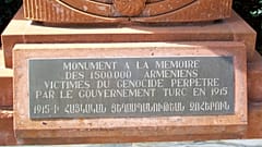 ARQUIVO: O monumento ao genocídio arménio de 1915, em Arnouville-lès-Gonesse (Val-d'Oise)