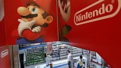 Una pared rotulada con la imagen del personaje Super Mario de la compañía japonesa Nintendo