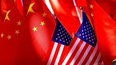 American and Chinese displayed in Beijing, 16 September, 2018
