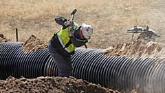  Die Bauarbeiten auf dem Minengelände des Projekts Thacker Pass der Lithium Nevada Corp. werden am 24. April 2023 in der Nähe von Orovada, Nevada, fortgesetzt.