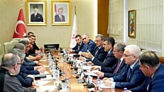 İçişleri Bakanlığı'nda gerçekleştirilen, Doruk Madencilik işçileri ve işverenlerini bir araya getiren toplantı, 28 Nisan 2026.