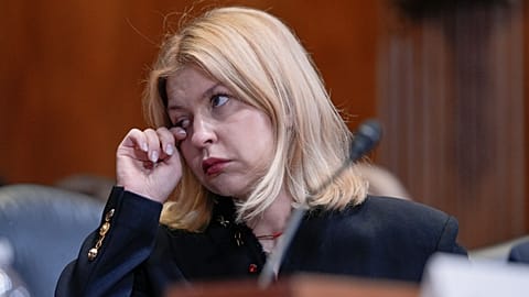 Olga Sztefanyisina, Ukrajna nagykövete az amerikai szenátus albizottságának meghallgatásán, Washingtonban, 2025. december 3-án
