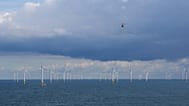 Windkraftanlagen in der Nähe des Modular Offshore Grid in der Nordsee vor der belgischen Küste, 9. September 2019