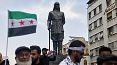 صورة تعبيرية _ مظاهرة في سوريا من ساحة المحافظة في العاصمة دمشق