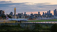 Aerei all'aeroporto di Londra City