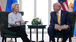 US President Donald Trump and European Commission President Ursula von der Leyen reached the trade deal at in Turnberry, Scotland, in July 2025