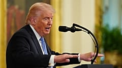 President Donald Trump speaks during an event with small business owners, Monday, May 4, 2026, in the East Room at the White House in Washington.