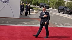 French President Emmanuel Macron arrives for a meeting of the European Political Community in Yerevan, 4 May 2026