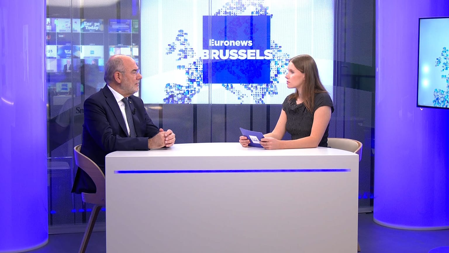 Jaume Duch during a Euronews interview