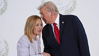 Prime Minister Meloni and President Trump at the summit on Gaza in Egypt in October 2025