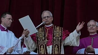 Pope Leo XIV appears at the balcony of St. Peter's Basilica at the Vatican