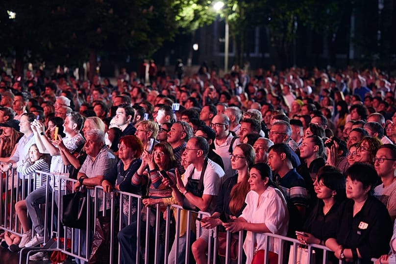 Visitantes do festival