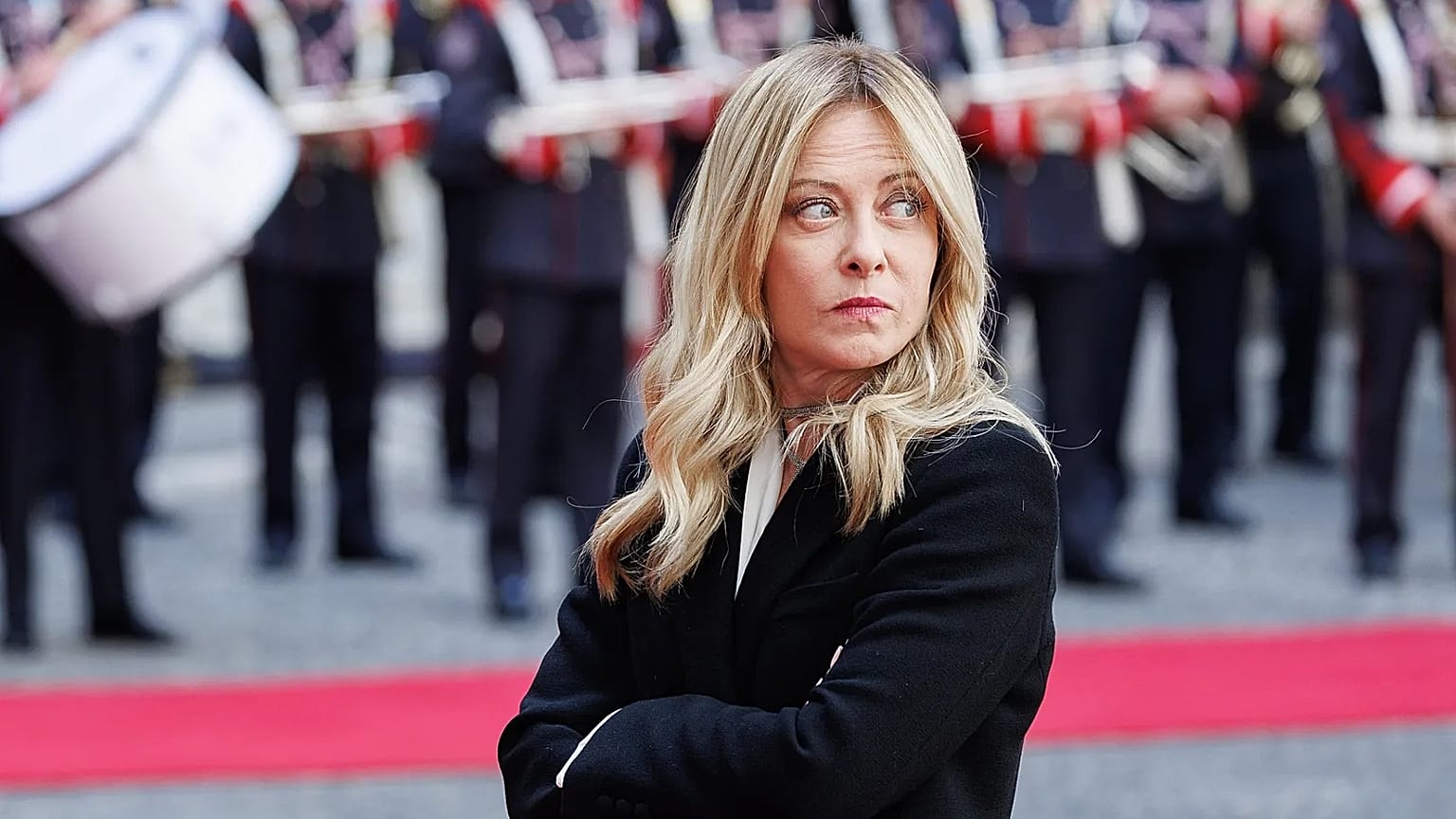 Italy's Premier Giorgia Meloni at the Palazzo Chigi in Rome, 16 April, 2026
