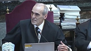 Alejandro Luzón, durante su alegato final en el Tribunal Supremo