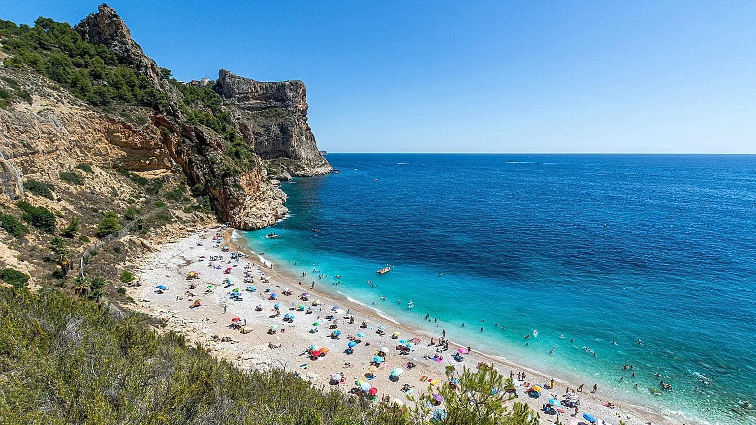 Cala del Moraig is a stunning Blue Flag beach on Spain's Costa Blanca 