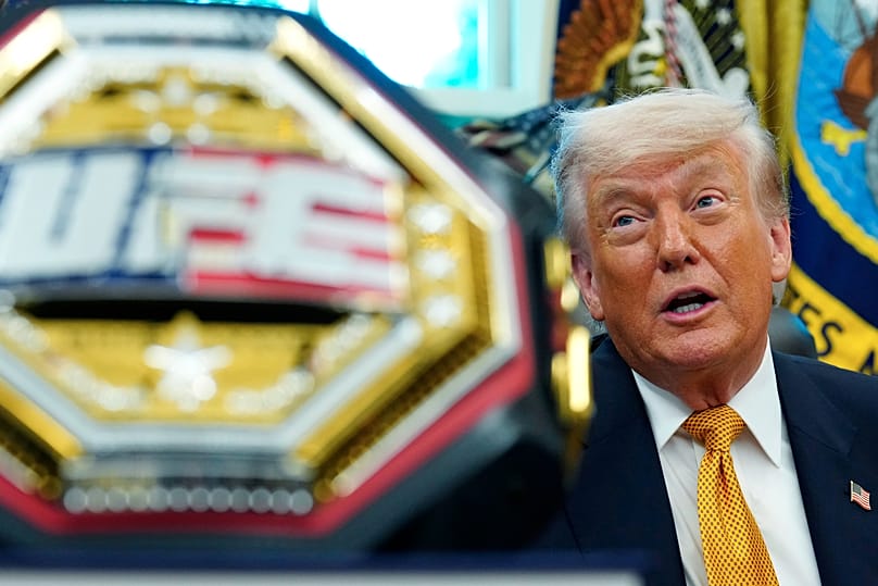Il Presidente degli Stati Uniti Donald Trump incontra i lottatori dell'UFC alla Casa Bianca, 6 maggio, 2026