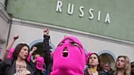 Pussy Riot and FEMEN activists protest at Russia's Pavilion at the Venice Biennale over its invasion of Ukraine; 6 May 2026