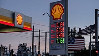 File - Gas prices are displayed at a Shell gas station in front of the Marathon Petroleum refinery in Carson, Calif.,  1 April, 2026. 