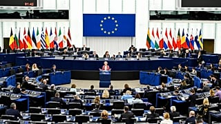 European Commission President Ursula von der Leyen speaks at the European Parliament in Strasbourg, 11 March, 2026
