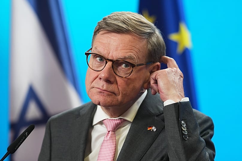 German Foreign Minister Johann Wadephul briefs the media during a news conference in Berlin, 5 May, 2026