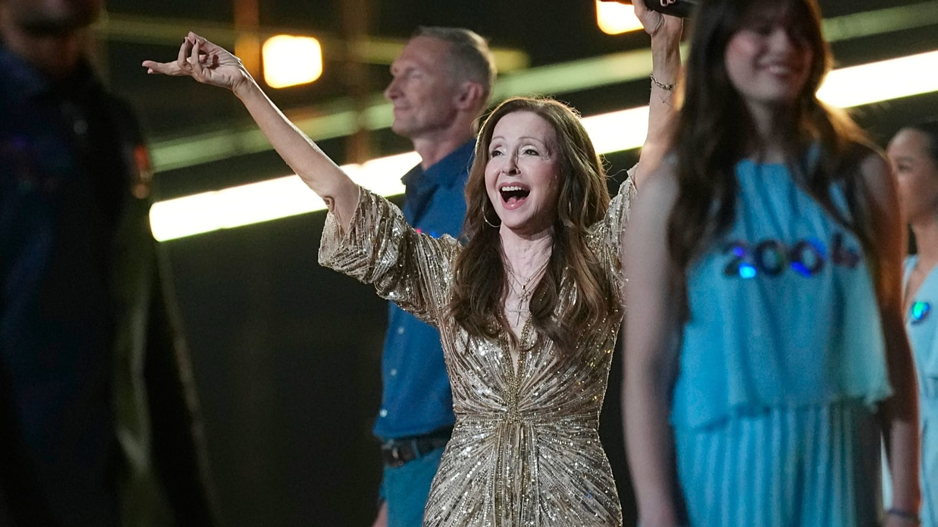 Vicky Leandros, galardoada na 17.ª Eurovisão, durante os ensaios gerais da 70.ª edição, em Viena, segunda‑feira, 11 de maio de 2026
