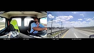 Dashcam footage shows a United Airlines plane flying low over the New Jersey Turnpike before striking a bakery truck near Newark Airport.