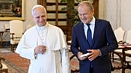Premier Donald Tusk podczas audiencji u papieża Leona XIV w Watykanie. 07.05.2026 r.