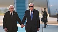 Erdoğan ve Tebbun, Esenboğa Havalimanı'nda