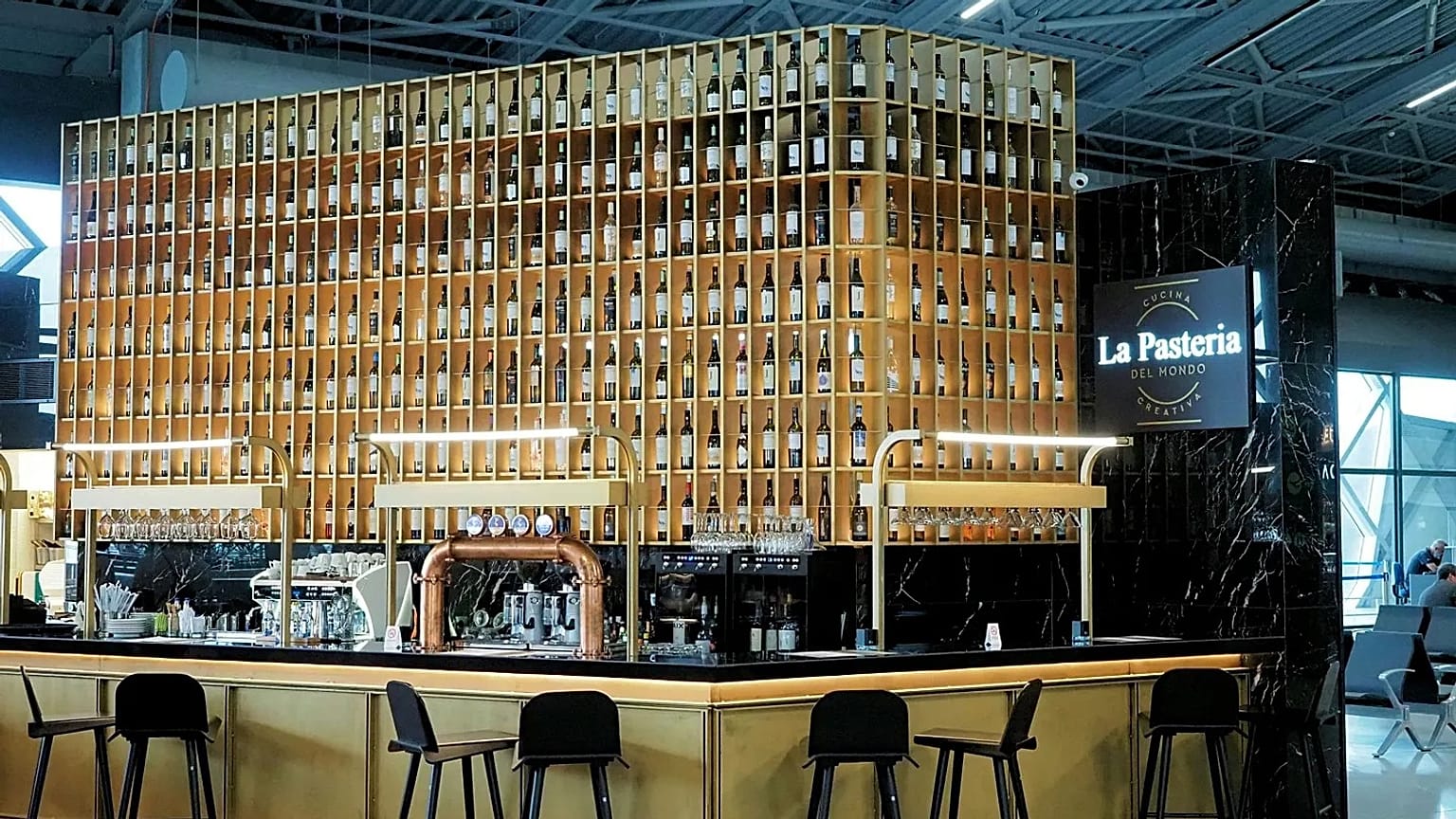 A bar at Thessaloniki Airport in Greece