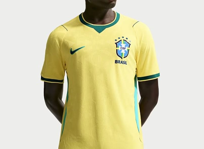Foto de la camiseta de Brasil en la página web de Nike