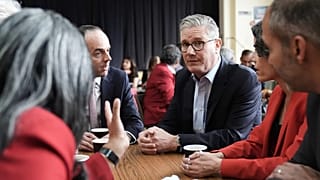 Britain's Prime Minister Sir Keir Starmer meets Labour Party members at Kingsdown Methodist Church Hall in Ealing, 8 May, 2026