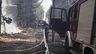 Пожар в Чернобыльской зоне отчуждения