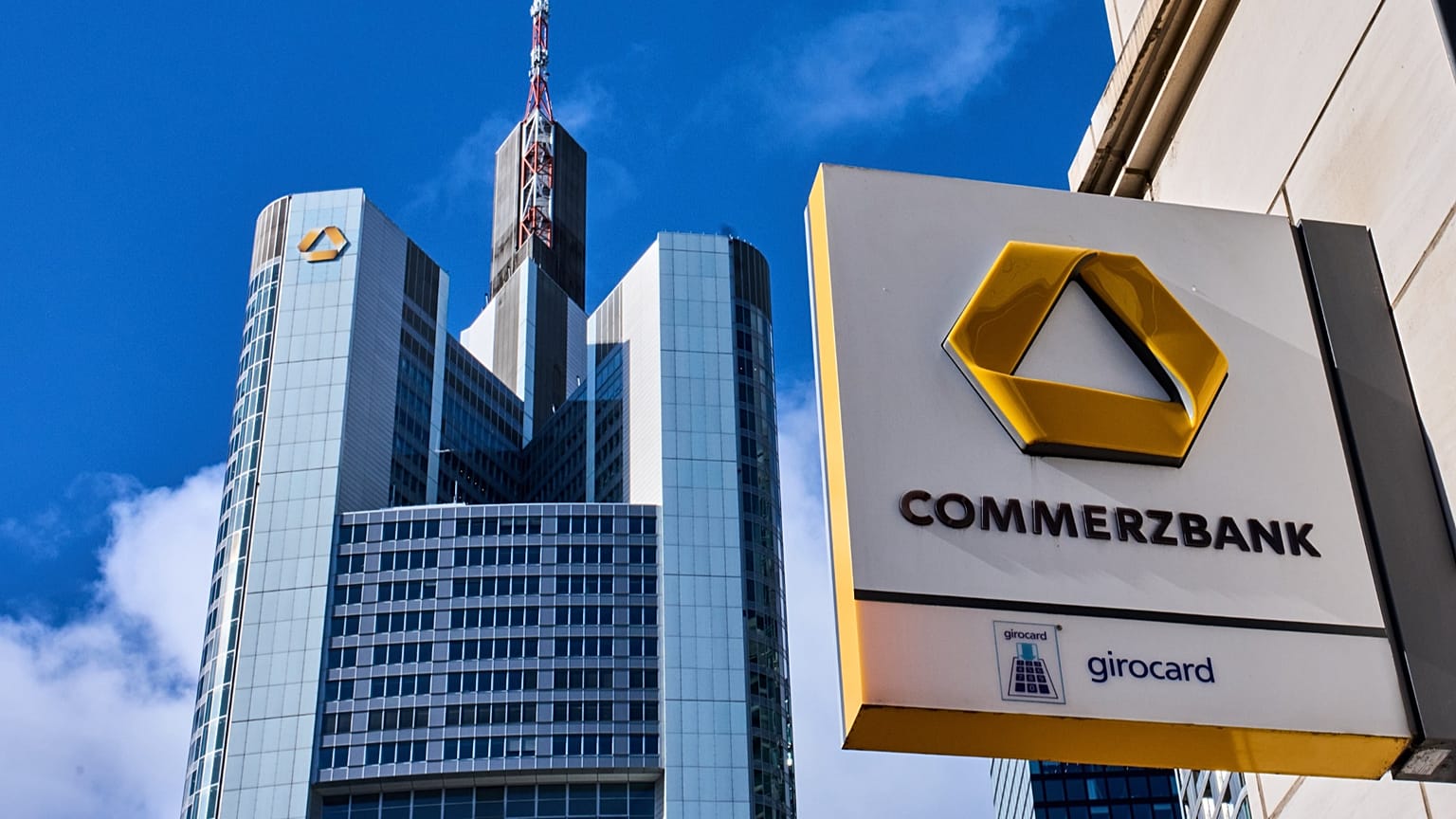 Die Commerzbank in Frankfurt am Main, Deutschland, 16. März 2026