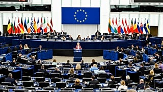 The European Parliament plenary, in Strasbourg